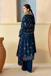 R-1210 | 3Pc Unstitched Suit Embroidered Karandi Collection Reet By Ramsha